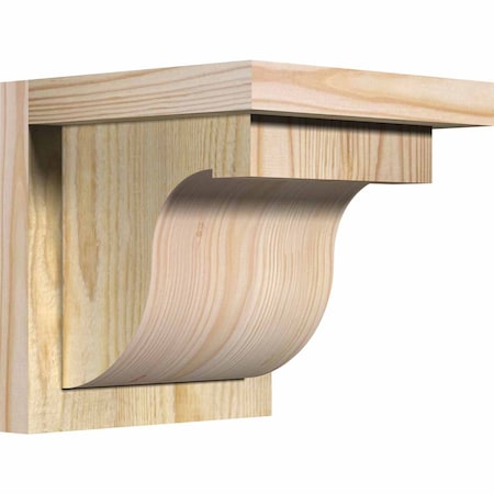 Ekena Millwork Del Monte Rough Sawn Corbel w/Backplate, Douglas Fir, 8"W x 8"D x 8"H COR08X08X08DEL01RDF